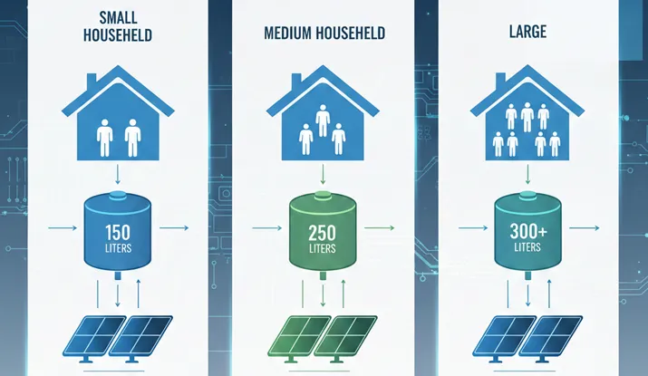 انتخاب آبگرمکن خورشیدی بر اساس تعداد نفرات
